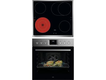 AEG OU5AE20SM - Inbouw Ovenset - 72 liter - Keramische, Witgoed en Apparatuur, Verzenden, Zo goed als nieuw