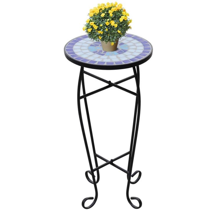 vidaXL Bijzeltafel mozaïek blauw en wit, Tuin en Terras, Overige Tuin en Terras, Nieuw, Verzenden
