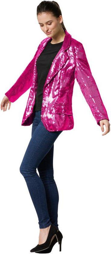 2dekans | Dressforfun Paillettenjas dames pink XXL -, Ophalen of Verzenden, Zo goed als nieuw