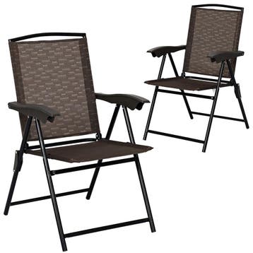 2dekans | Coast 4er set vouwstoelen hochlehner tuinstoel, Ophalen of Verzenden, Zo goed als nieuw