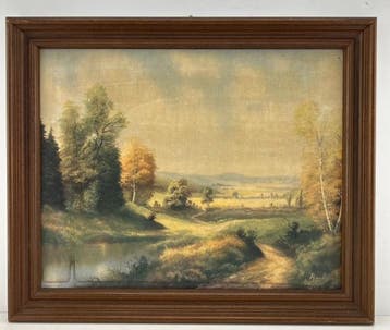 Schilderij Landschap 1950-1970, Nieuw