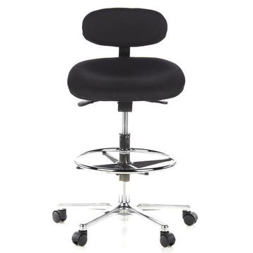 Werkkruk/Verhoogde Bureaustoel | Stof | Zwart | Ergonomisch, Verzenden, Nieuw