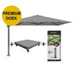 Challenger T1 premium zweefparasol 350x350 cm manhattan, Ophalen of Verzenden, Nieuw