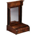 Empire kapspiegel ca 1810 met 3 kleine laden met kantelbare, Antiek en Kunst, Ophalen of Verzenden