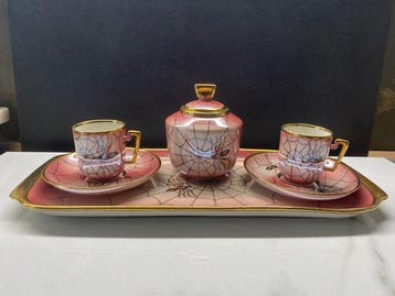 ALFA - Koffieservies (7) - Porselein - Handgeschilderde