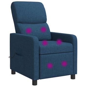 vidaXL Relaxfauteuil Blauw Stof, Huis en Inrichting, Fauteuils, Verzenden, Nieuw