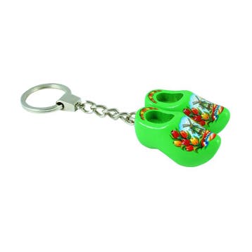Sleutelhanger met 2 klompjes van 4 cm Groen, Ophalen of Verzenden, Nieuw
