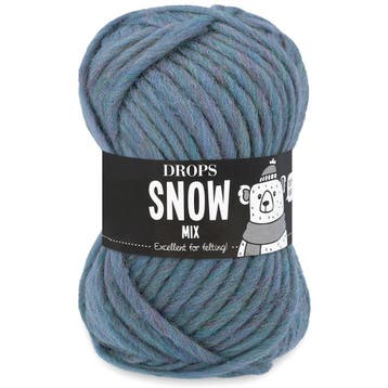 DROPS Snow / Eskimo Mix - 84 pauwblauw - Wol Garen, Ophalen of Verzenden, Nieuw