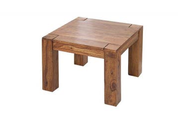 Massief houten salontafel MAKASSAR 60cm Sheesham unieke, Ophalen of Verzenden, Nieuw