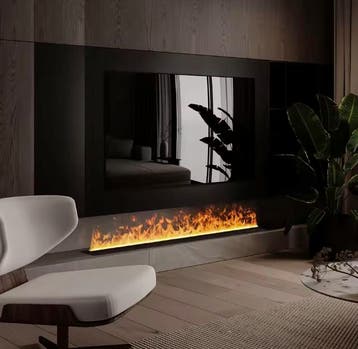 3D waterdamphaard met LED, appbediening en houtgeluid, Verzenden, Nieuw