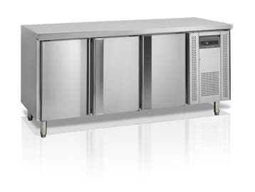 RVS Koelwerkbank | Zonder achterwand | 3-deurs | 180 x 70..., Verzenden, Nieuw in verpakking
