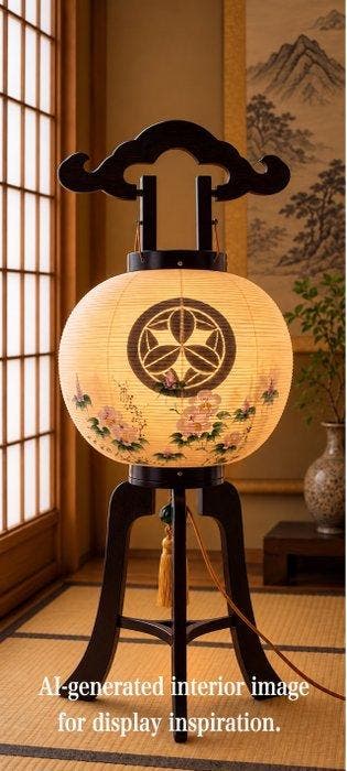 Traditional - Vintage Japanese Ouchi Andon Floor Lantern –