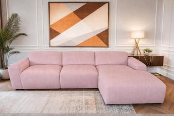 Loungebank Delft - loungebanken - Roze, Nieuw, 150 cm of meer, Stof, 300 cm of meer