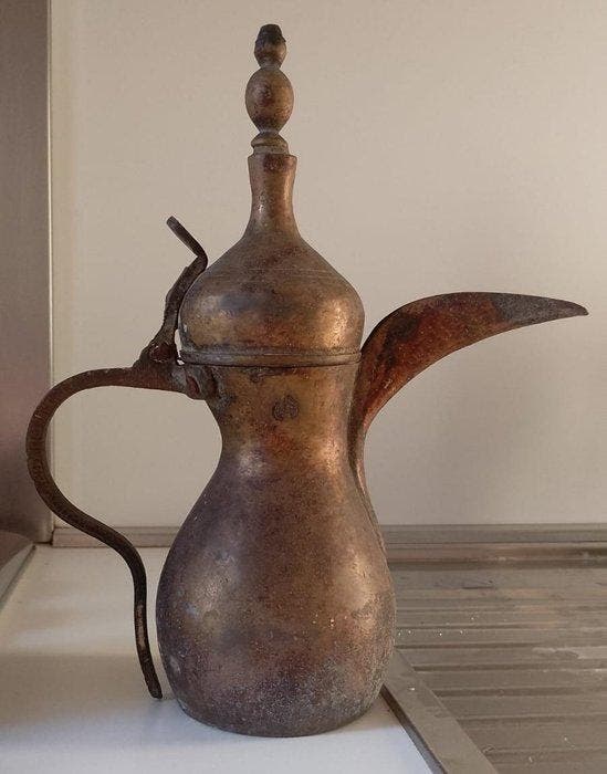 Koffiepot - Messing - Arabische koffiekan Dallah, Antiek en Kunst, Antiek | Keukenbenodigdheden