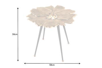 Decoratieve bijzettafel GINKGO LEAFS 60cm goud handgemaakt, Ophalen of Verzenden, Nieuw