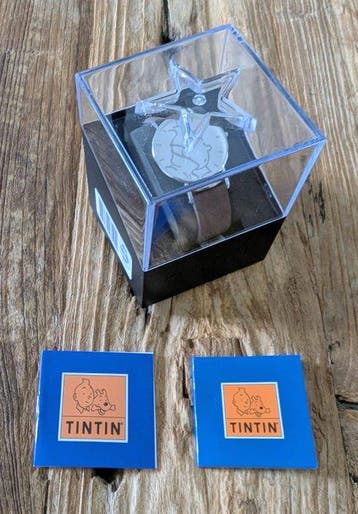Tintin & Co Classic horloge met leren band - Moulinsart -, Nieuw