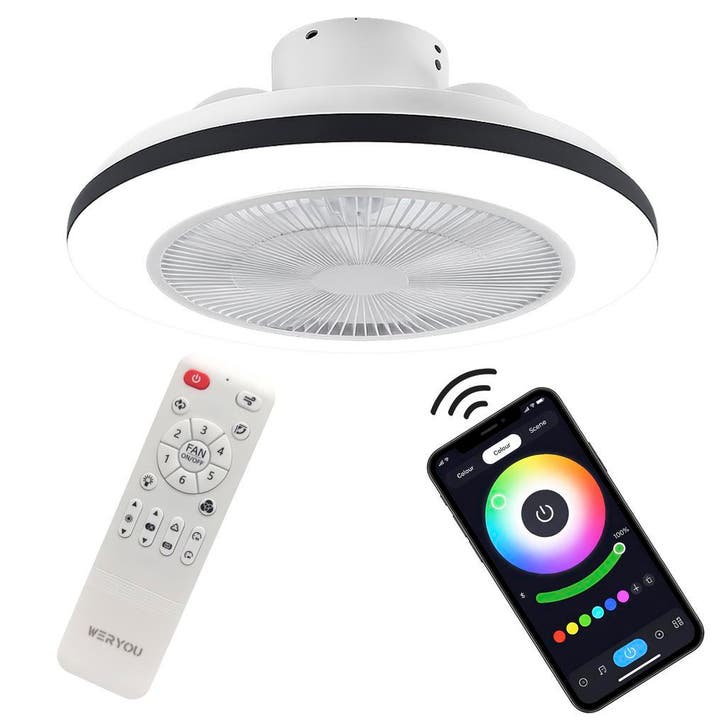 Plafondventilator met verlichting | RGB | Afstandsbediening, Witgoed en Apparatuur, Ventilatoren, Ventilator met afstandsbediening