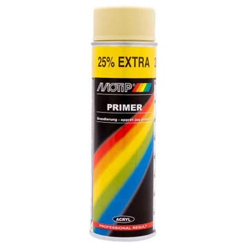 Motip primer / filler geel - spuitbus 500ML, Verzenden, Nieuw