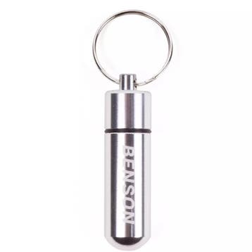 Benson Zilveren aluminium pillendoosje - waterdicht - met..., Ophalen of Verzenden, Nieuw