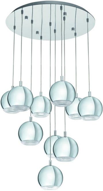 EGLO Conessa - Luxe hanglamp - 10 Lampen - Ø580mm. - Chroom, Verzenden, Nieuw