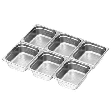 GGM Gastro | (6 stuks) RVS GN-bak GN 1/2 - geperforeerd - |, Verzenden