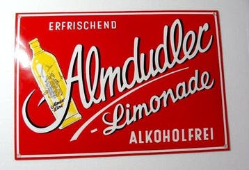 Almdudler - Almdudler limonade - Emaille bord - Emaille