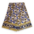 Afrikaanse stof - Exclusief versierd met glittereffecten 100, Hobby en Vrije tijd, Ophalen of Verzenden, Nieuw