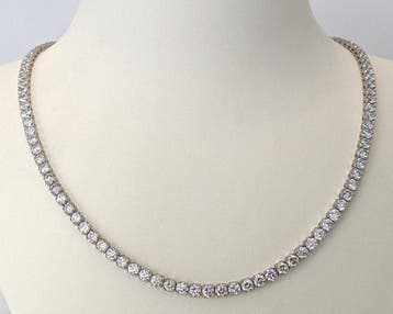 Halsketting - 14 karaat Witgoud - 26.70ct. tw. Diamant, Nieuw