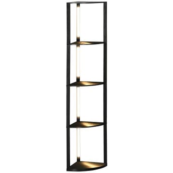 TRUUSK LED Vloerlamp met Hoekplank - Dimbaar - 4 Planken - W, Verzenden, Nieuw