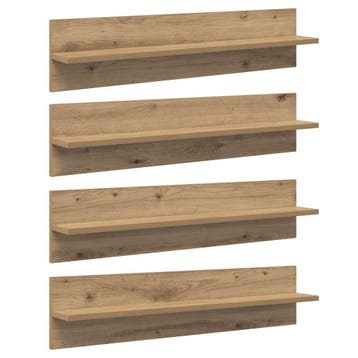 vidaXL Wandplanken 4 st Artisan Eiken 80 x 11,5 x 18 cm, Verzenden, Nieuw