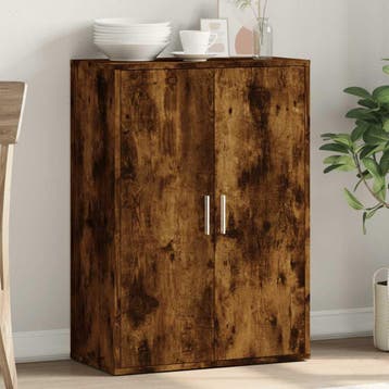 vidaXL Dressoir 60x31x84 cm bewerkt hout gerookt, Verzenden, Nieuw, 50 tot 100 cm, 25 tot 50 cm