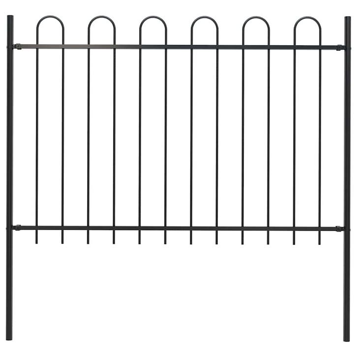 vidaXL Tuinhek BOXTEL met boogvormige bovenkant staal, Tuin en Terras, Schuttingen, Nieuw, IJzer, 1 tot 2 meter, Verzenden