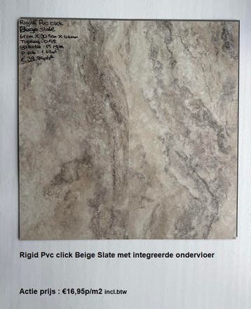 Goedkoop en Goed Pvc click nodig ? 7 X kleur v.a €12,95p/m2, Bruin, 75 m² of meer, Pvc click tegel model , Nieuw
