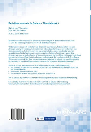 1 havo / Bedrijfseconomie in balans Theorieboek 1 HAVO /, Verzenden, Gelezen, Tom van Vlimmeren