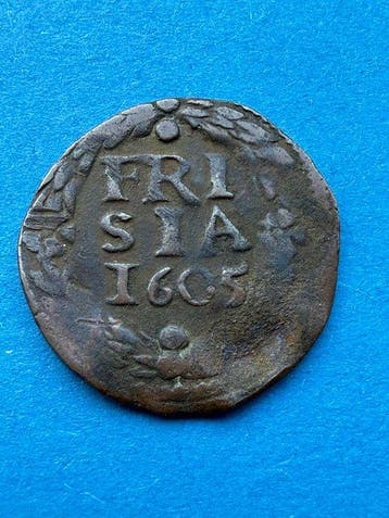 Nederland, Friesland Duit 1605 (Zonder minimumprijs)