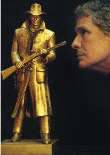 Original Cowboy Bronze Statue, based on Tex Willer, by, Nieuw
