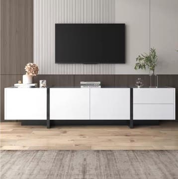 Hoogglans TV-Lowboard 190 cm –Modern Kast met Laden en Deure, Verzenden, Nieuw