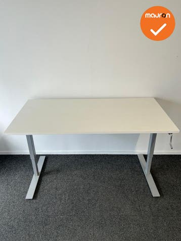 Refurbished - Slinger zit-sta - 160x80 - zilvergrijs onderst, Werkplek, Ophalen of Verzenden, Gebruikt, Bureau