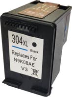 Huismerk HP 304XL cartridge zwart met inktniveau, Verzenden, Nieuw, Huismerk