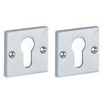 Set van twee PC-plaatjes Bauhaus glans chroom, Verzenden, Nieuw