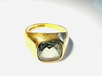 Ring - 18 karaat Geel goud - 4.14ct. tw. Natuurlijke, Sieraden, Tassen en Uiterlijk, Ringen, Nieuw