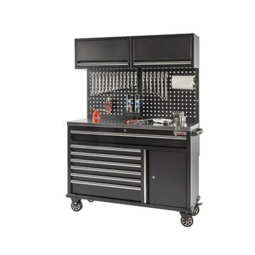 Verrijdbare werkbank met lades, gereedschapsbord,, Ophalen of Verzenden, Nieuw