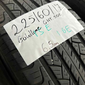 2 x GoldLine 225-60-17 16EZomerbanden 6,5mm, Gebruikt, 17 inch, Ophalen of Verzenden, Band(en)