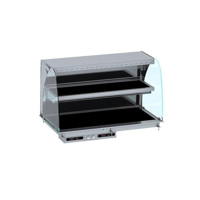 Warmhoud vitrine gebogen wandmodel | Zwart | 30 tot 120ºC, Zakelijke goederen, Horeca | Keukenapparatuur, Verzenden