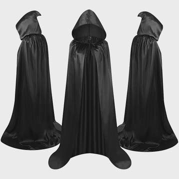 Unisex Zwarte Kapmantel - Halloween, Cosplay & Feestkostuum, Verzenden, Nieuw