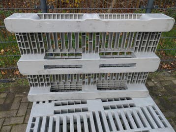 Grijze H1 pallets open dek , zonder kratrand, Doe-het-zelf en Verbouw, Ophalen of Verzenden, Zo goed als nieuw
