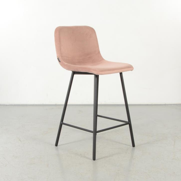 Barkruk Ystad, roze, 4-poot onderstel, Huis en Inrichting, Stoelen, Ophalen of Verzenden