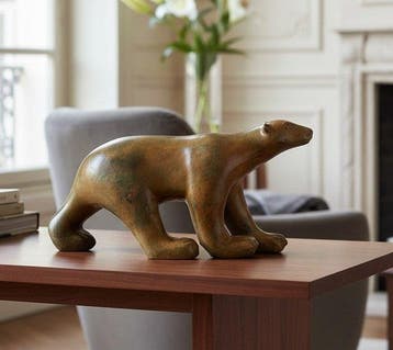 Pierre Chenet (XX-XXI) - sculptuur, Polar Bear - 34 cm in, Antiek en Kunst