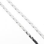 Witgouden ketting met vaste hanger van saffieren en diama..., Gebruikt, Overige kleuren, Ophalen of Verzenden, Met edelsteen