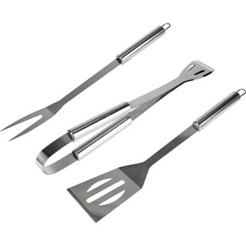 Benson BBQ set 3-delig met tang, vleesvork en brede spate..., Ophalen of Verzenden, Nieuw
